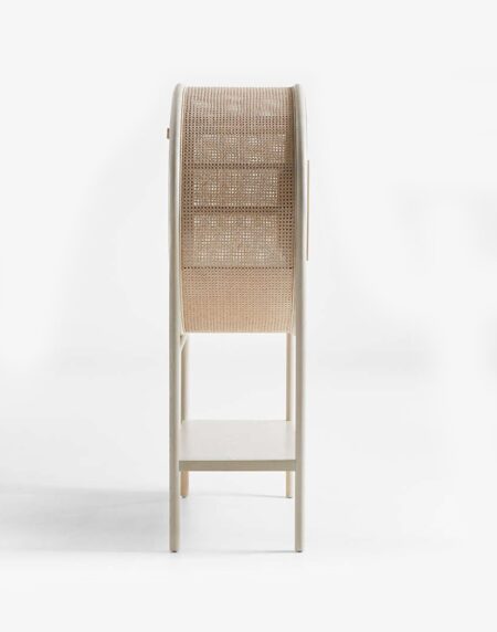 Whitewash Cane Bar Cabinet - Зображення 4